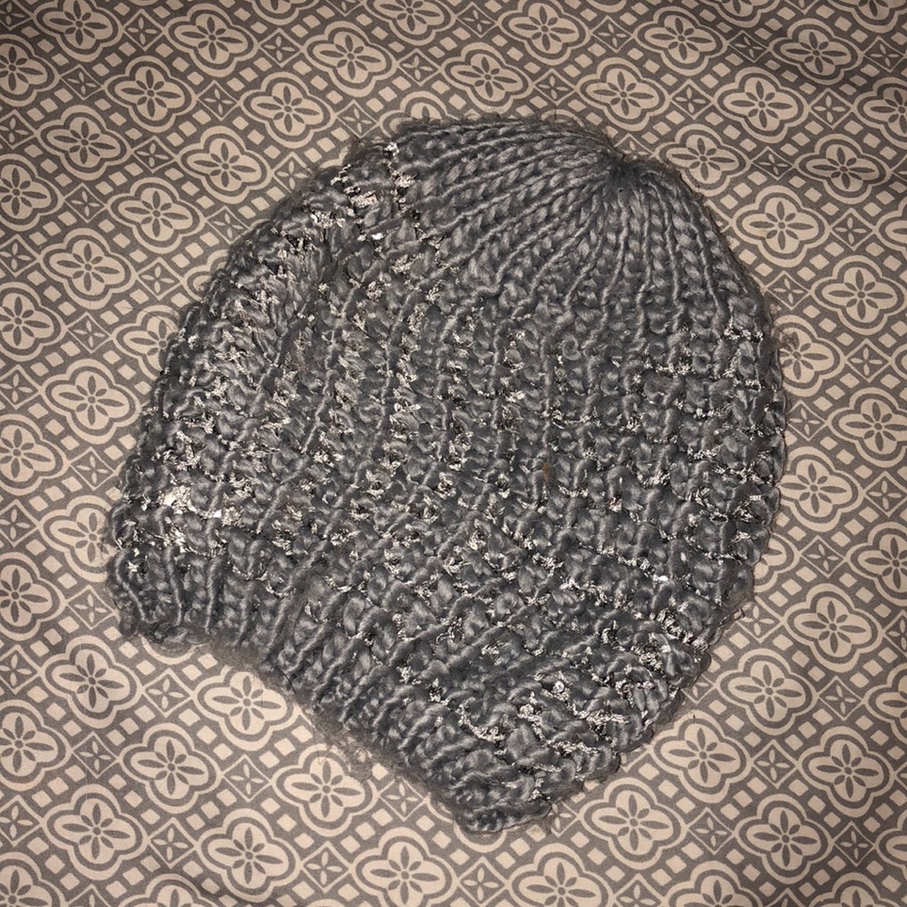 Grey Sequin Beany